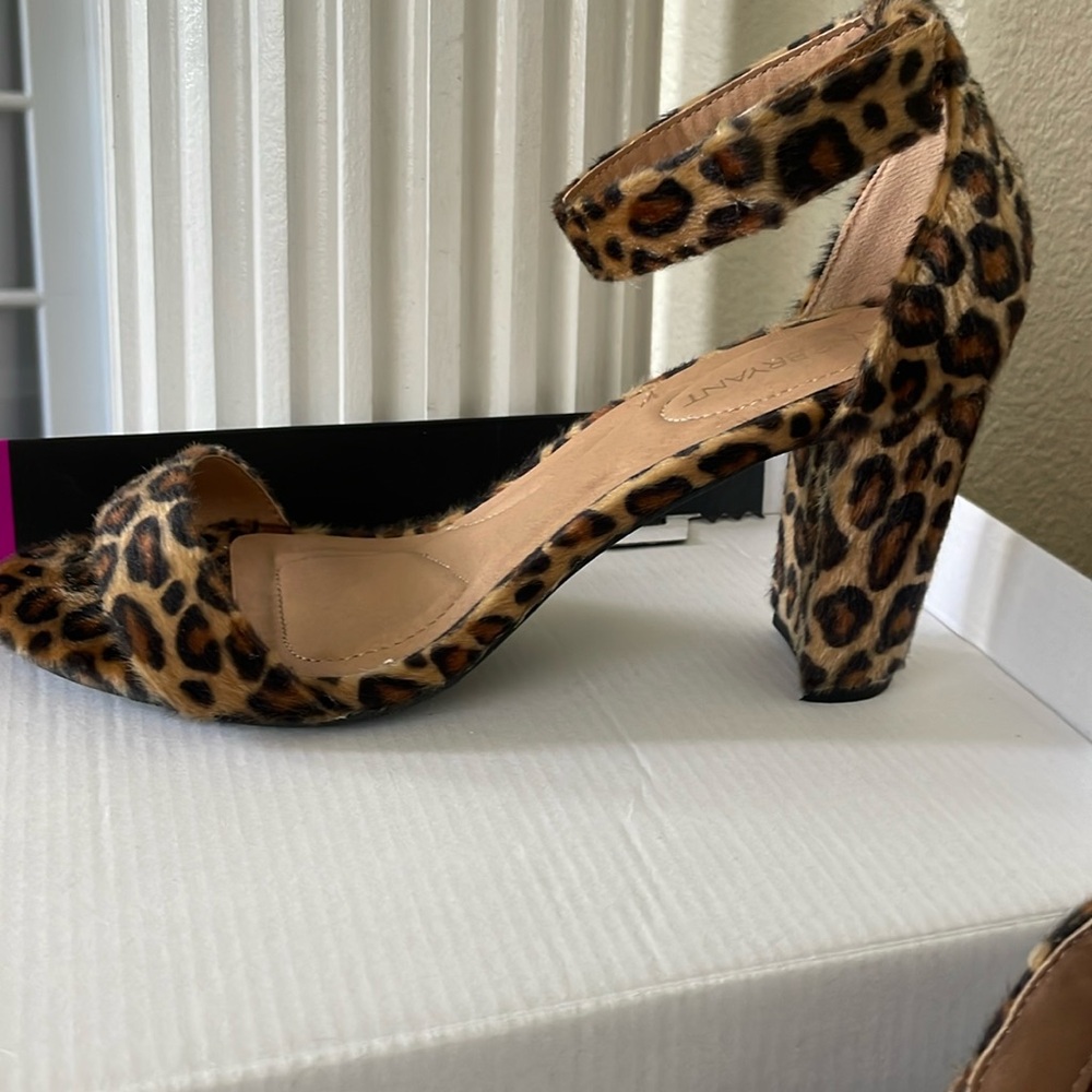 Lane Bryant Leopard velvet wedge heel. 8w